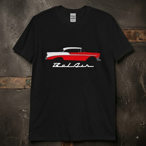 1956 chevy bel air red - chevy,