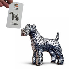 Fox Terrier Pin Badge Pewter