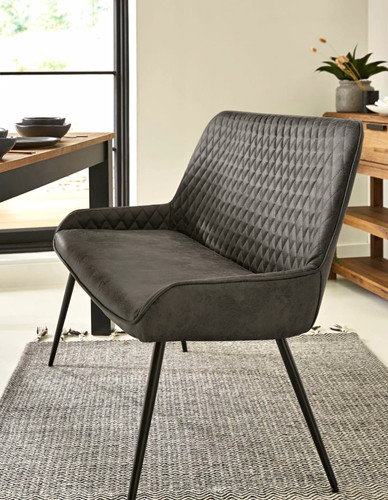 Next grey faux leather dining