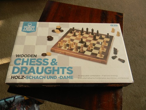 Wooden chess and - and, set