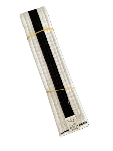 White belt with black stripe - belt,