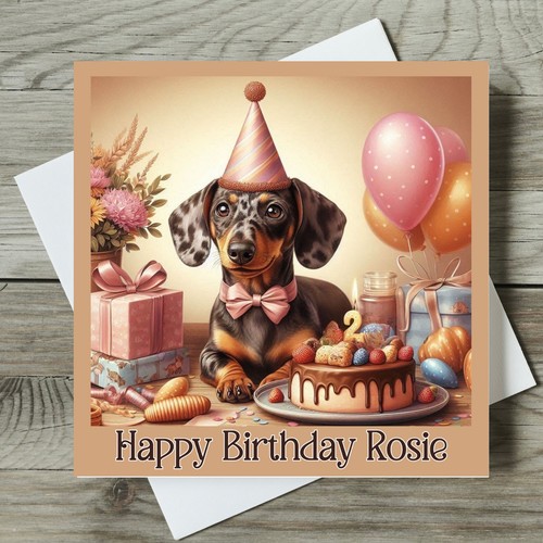 Dachshund birthday card - dachshund,