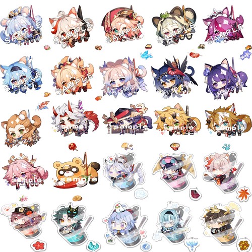 Anime game acrylic keychain - game,