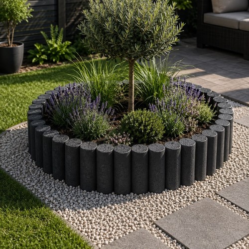 Concrete garden border - concrete,