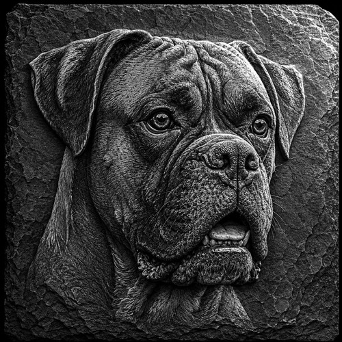 Boxer dog engraved slate - boxer,