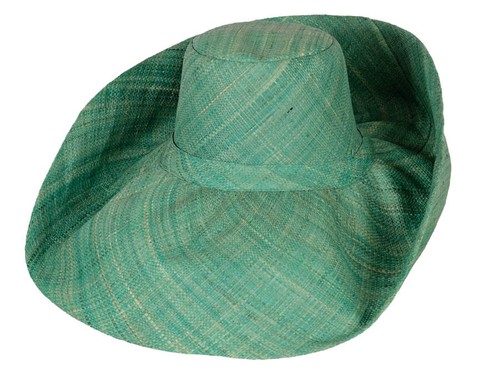Raffia sun hat 17cm wide - raffia,