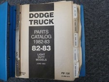 1982-1983 Dodge Ram 350 Pickup Truck Parts Catalog Manual 5.2L 5.9L Crew 4WD