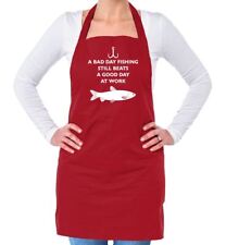 A Bad Day Fishing - Unisex Adult Apron - Fisher Fisherman Carp Fish Trout Funny