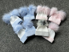 Newborn baby faux fur - newborn, pom