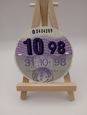 TRICYCLE RELIANT 1998 Original Stamped Old Road Car Cars Tax Disc Rare Discs