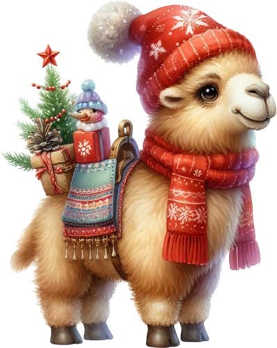 Christmas funny camel wall art - funny,