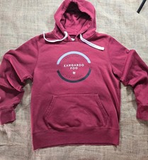 Kangaroo Poo Burgundy Hoodie - Size M - Cotton Blend Hooded Jumper