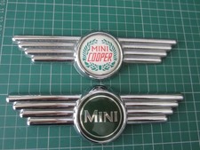 TWO CLASSIC MINI CHROME LOOK  COOPER WING BADGES 1990 -1996  & 1996 -2000  