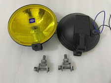 Pair Hella Comet 500 Driving Lamp Yellow Spot Light With Cover Universal | Fit