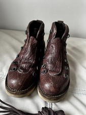 Viberg, Vintage Hiking Boots, Bison Leather, Uk8