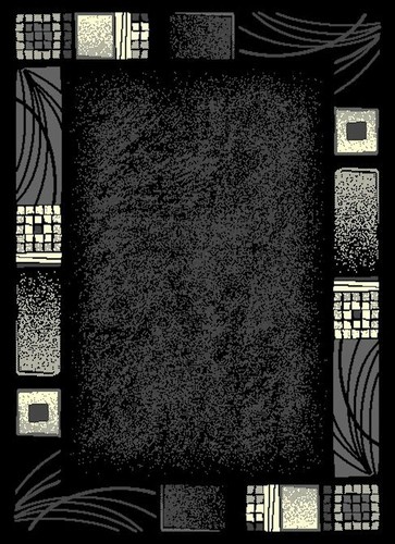 Black living room rug - living,