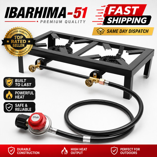 Cast iron double burner - cast,