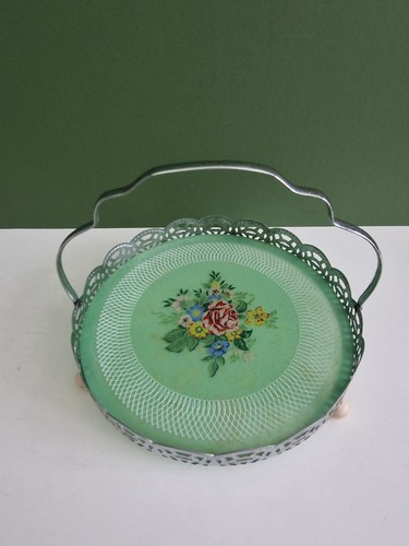 Vintage chrome green glass - vintage, &