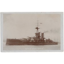 HMS IRON DUKE (1912) Royal Navy Battleship RP Postcard Postally Used 1914