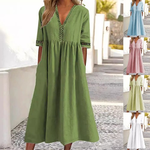 Women neck linen cotton - linen,