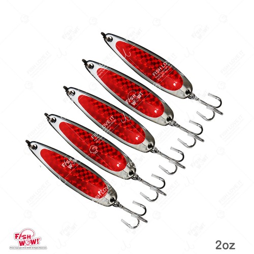5pcs 2oz fishing spoons - 5pcs,