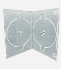 5 x Viva Elite Slim Double Clear DVD Disc Cases To Hold 2 Discs Of Any Format