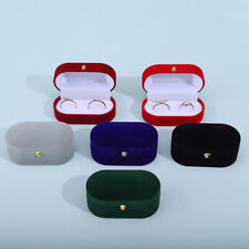 Velvet Trinket Box Ring Box Jewelry Organizer Double Ring Box Wedding Gift Box