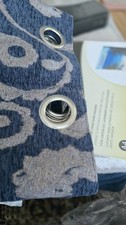 Navy Blue Eyelet Curtains 168