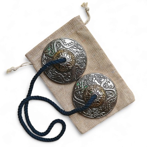 Tibetan tingsha cymbals with - tingsha,