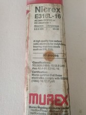 Welding Electrodes Murex Nicrex 5  2.5x350 mm E316L  Approximately 90 Pieces.