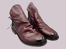 Wine Red Men's Leather Chelsea
