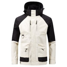 Men Waterproof Windbreaker Rain Jacket Hooded Hiking Outdoor Mountain Coat 2025