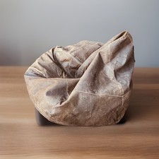 Buffalo Hide Leather Pouf/Floor Cushion