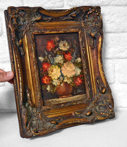 Antique oil painting ornate - in,