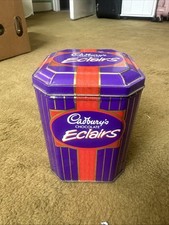 Cadbury’s Chocolate Eclairs Metal Tin Vintage 1990