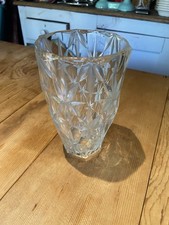 Vintage Lead Cut Glass Vase