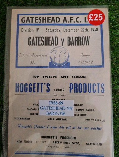 Gateshead barrow league - v,