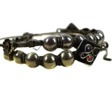 Kuchi Romany Earrings Silver Hoop HUGE Afghanistan