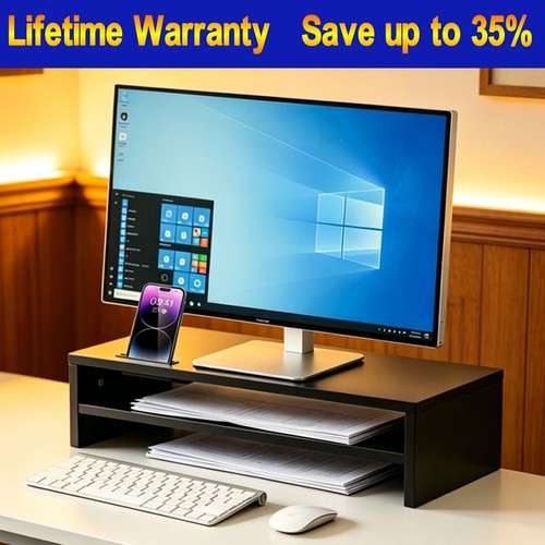 Wooden desktop monitor - wooden, stand