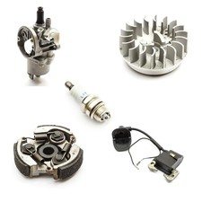 Mini Moto Dirtbike Carburettor Clutch Coil Flywheel Spark Plug Pocket Bike 49cc