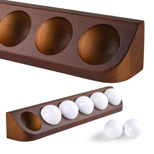 Wooden golf ball display - wooden,