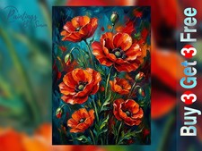 Poppies 5"x7" Print on Matte