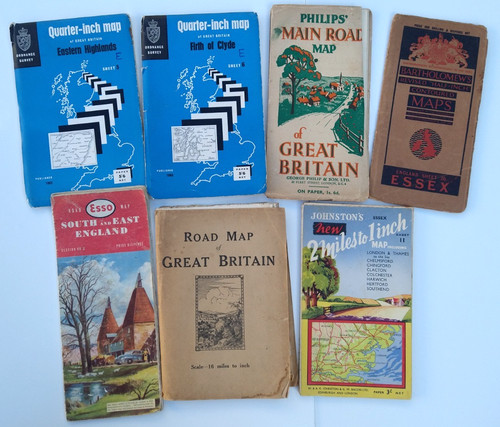 Bundle vintage road - road, maps