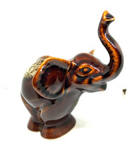 Vintage Fosters Cornish Pottery Elephant Figurine 5.75" Tall
