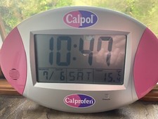 CALPOL LIMITED EDITION CLOCK THERMOMETER WALL HANG OR FREESTANDING NURSERY