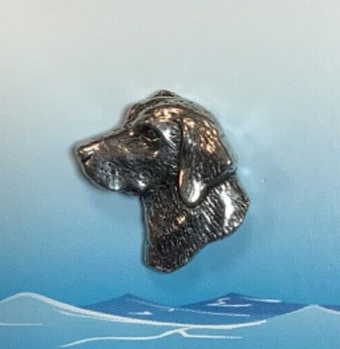 Labrador head silver pewter - silver,