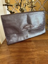 Vintage 1940s Large Leather Clutch Bag