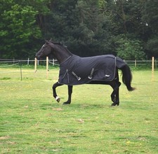 Rhinegold Bolivia 0g Horse Turnout Rugs, Black, Lightweight,  Std Neck