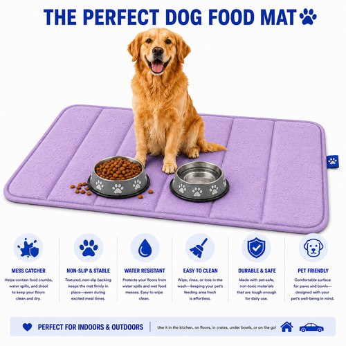 Absorbent dog food mat water - absorbent,
