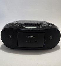 Sony CFD-S50 Boombox Stereo Portable CD Cassette Tape Radio Tuner AM FM Black